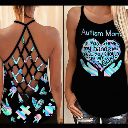 If You Think - Autism Awareness Cross Tank Top