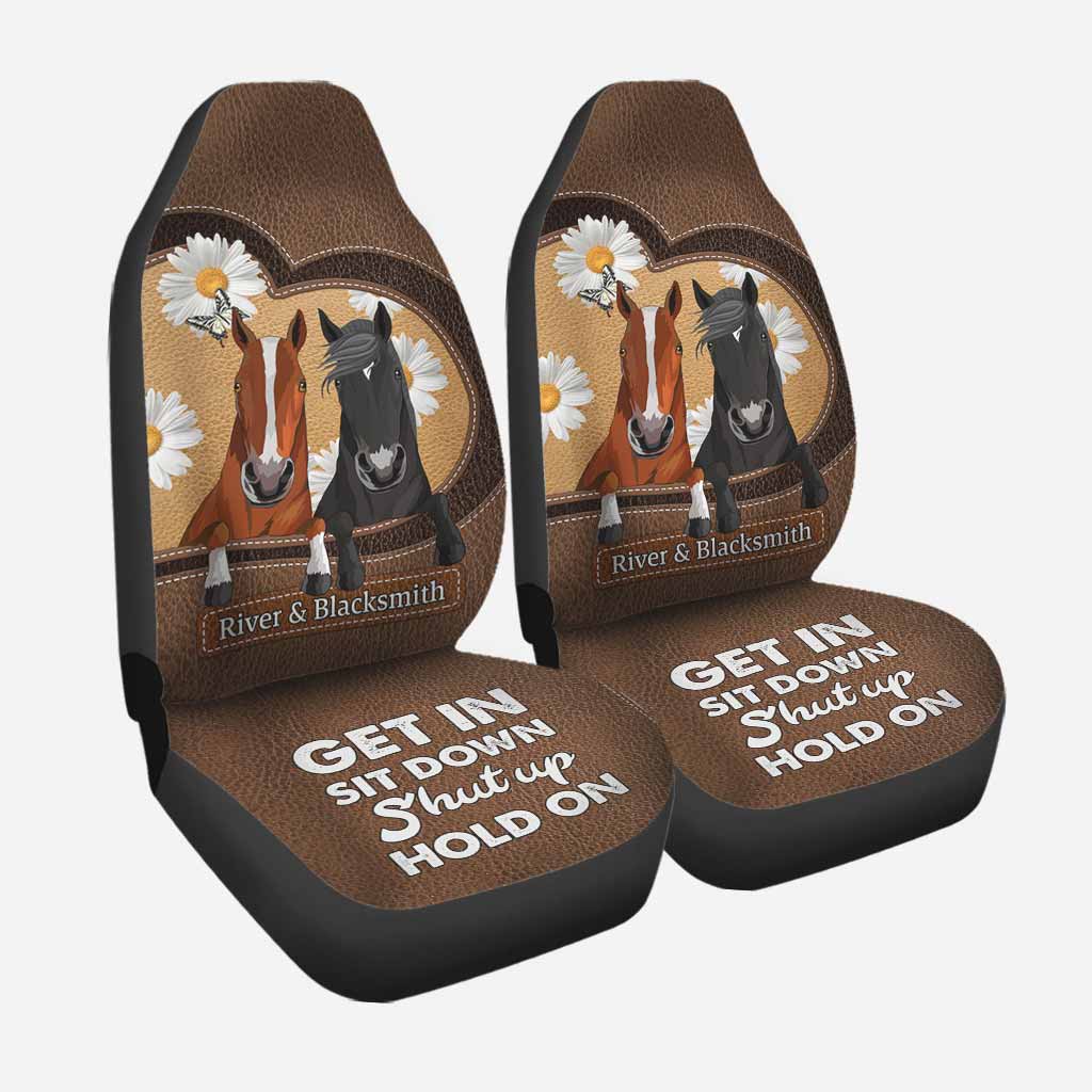 Get In Sit Down - Personalized Horse Seat Covers