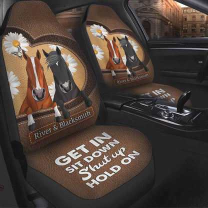 Get In Sit Down - Personalized Horse Seat Covers