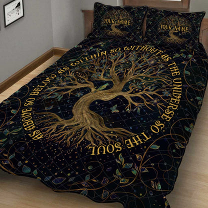 As Above So Below - Personalized Witch Quilt Set