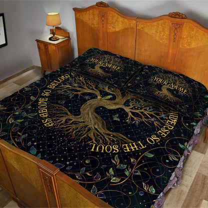 As Above So Below - Personalized Witch Quilt Set