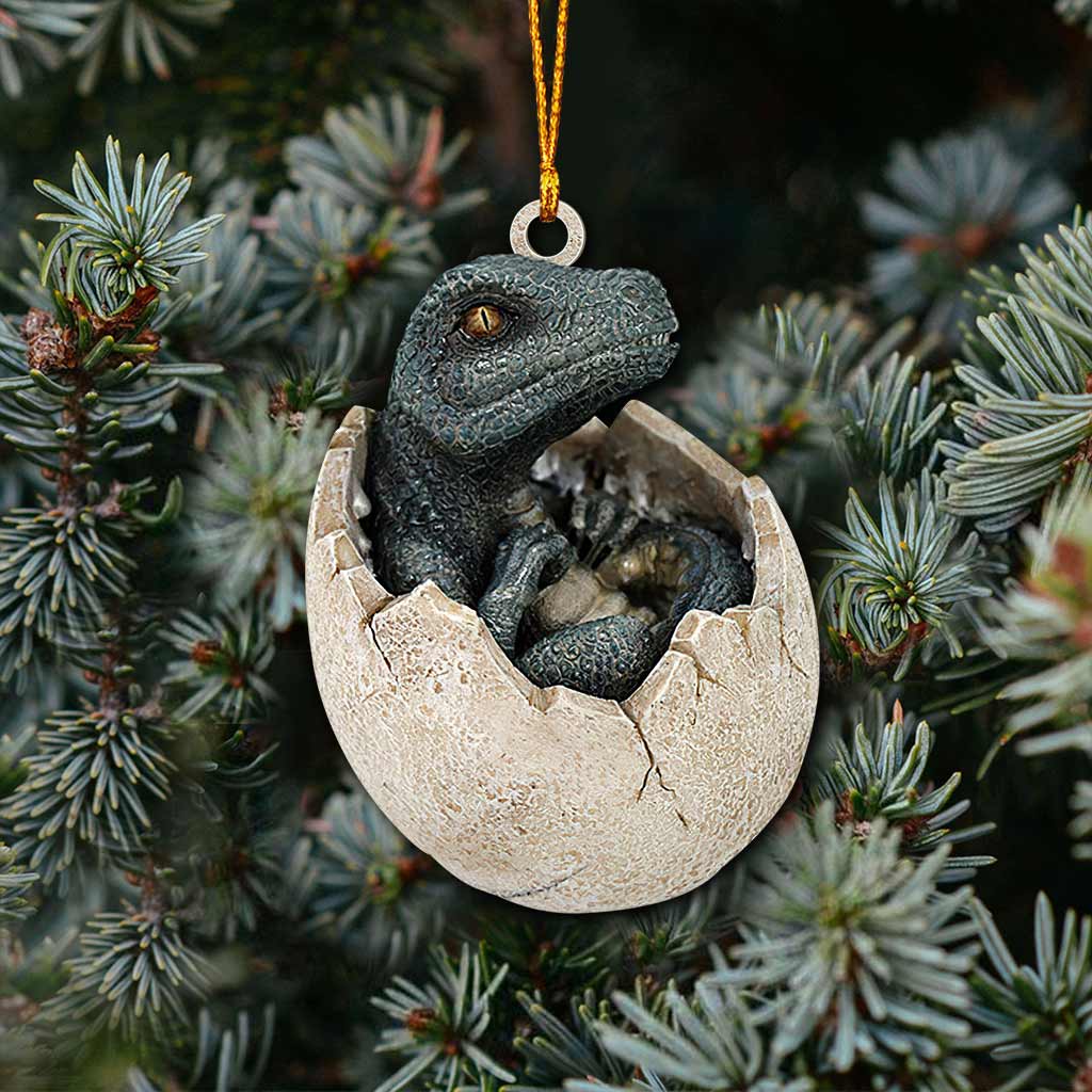Dinosaur Egg - Dinosaur Ornament (Printed On Both Sides)