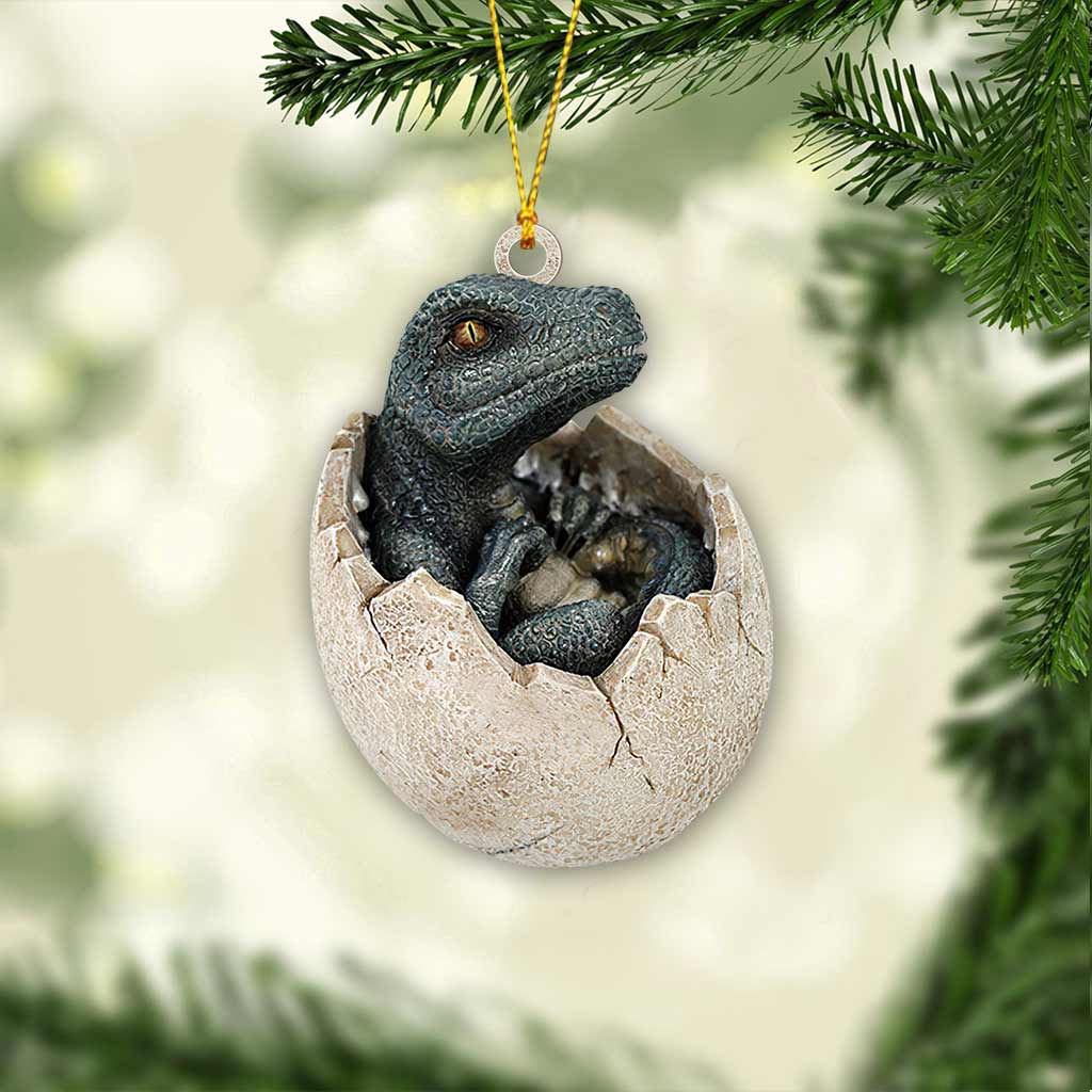 Dinosaur Egg - Dinosaur Ornament (Printed On Both Sides)