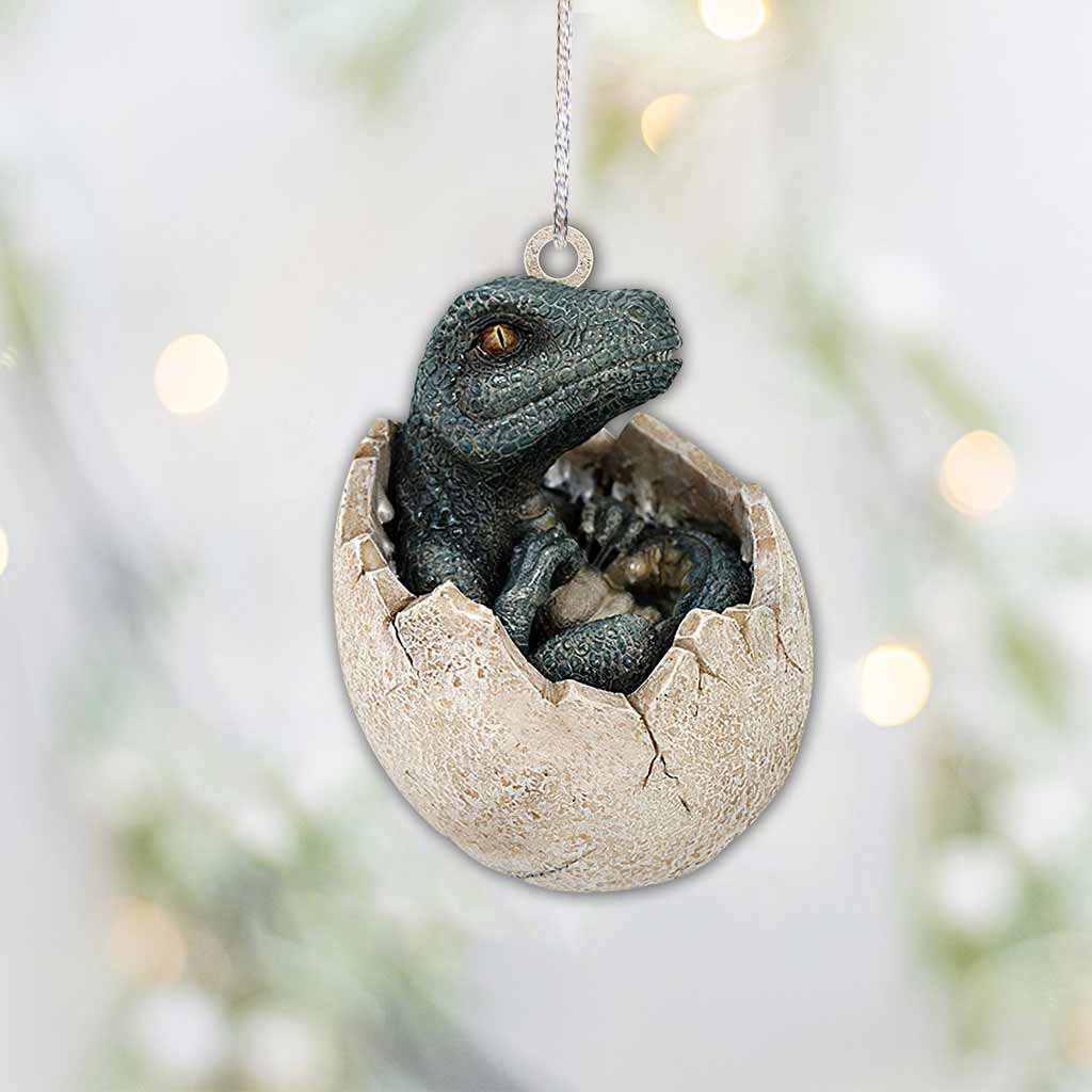 Dinosaur Egg - Dinosaur Ornament (Printed On Both Sides)