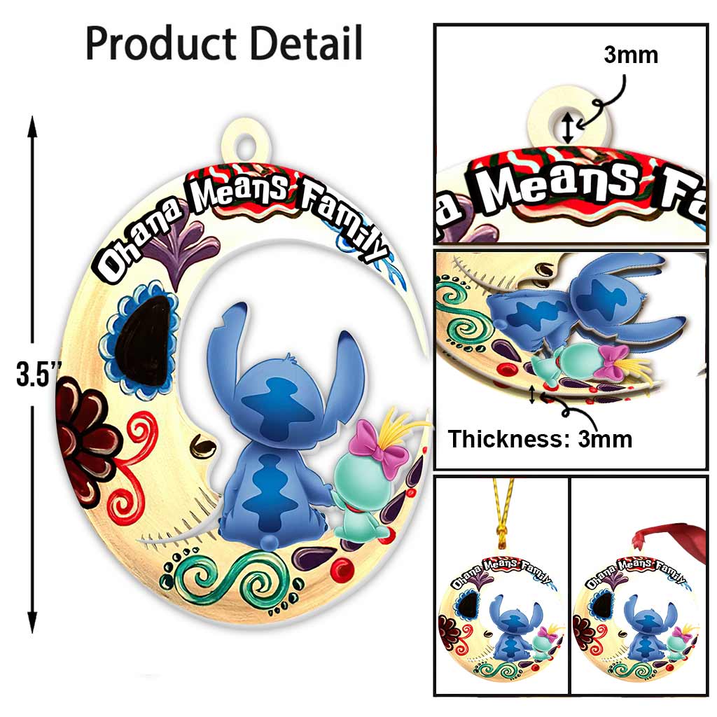 Ohana Means Family - Ohana Ornament (Printed On Both Sides)