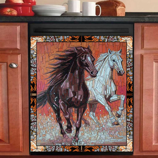 Running Horses - Horse Dishwasher Cover