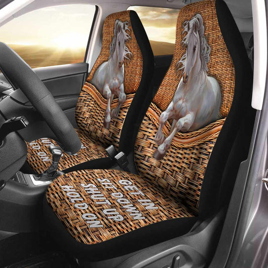 Love Horses - Seat Covers With Coir Pattern Print