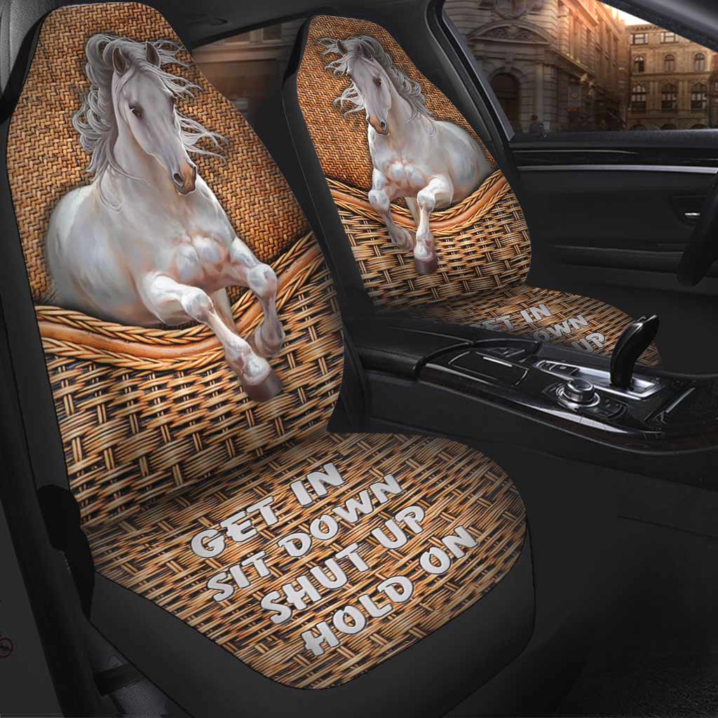 Love Horses - Seat Covers With Coir Pattern Print