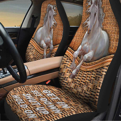 Love Horses - Seat Covers With Coir Pattern Print