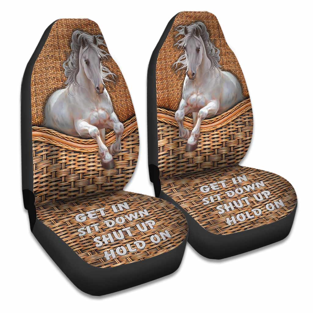 Love Horses - Seat Covers With Coir Pattern Print