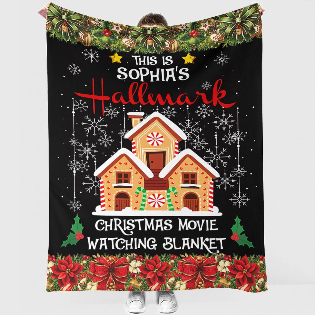 Christmas Movie Watching Blanket - Personalized Christmas Blanket