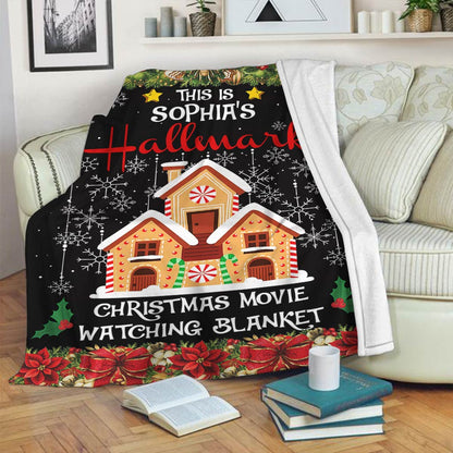 Christmas Movie Watching Blanket - Personalized Christmas Blanket