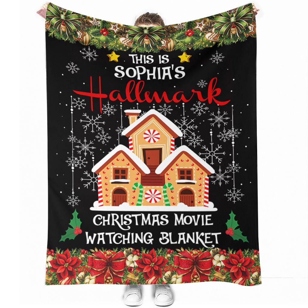 Christmas Movie Watching Blanket - Personalized Christmas Blanket