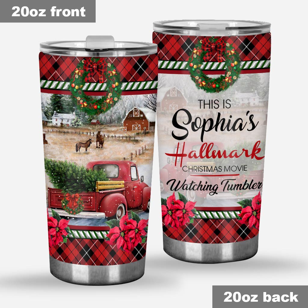 Christmas Movie Watching Tumbler - Personalized Christmas Tumbler