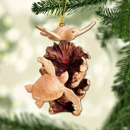 Love Turtles - Christmas Ornament (Printed On Both Sides)