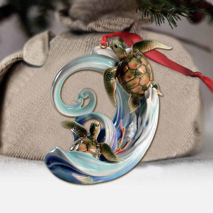 Love Turtles - Christmas Ornament (Printed On Both Sides)