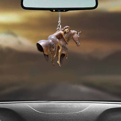 Love Horses - Car Ornament (Printed On Both Sides)