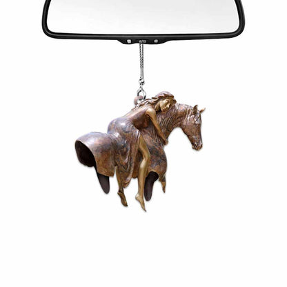 Love Horses - Car Ornament (Printed On Both Sides)