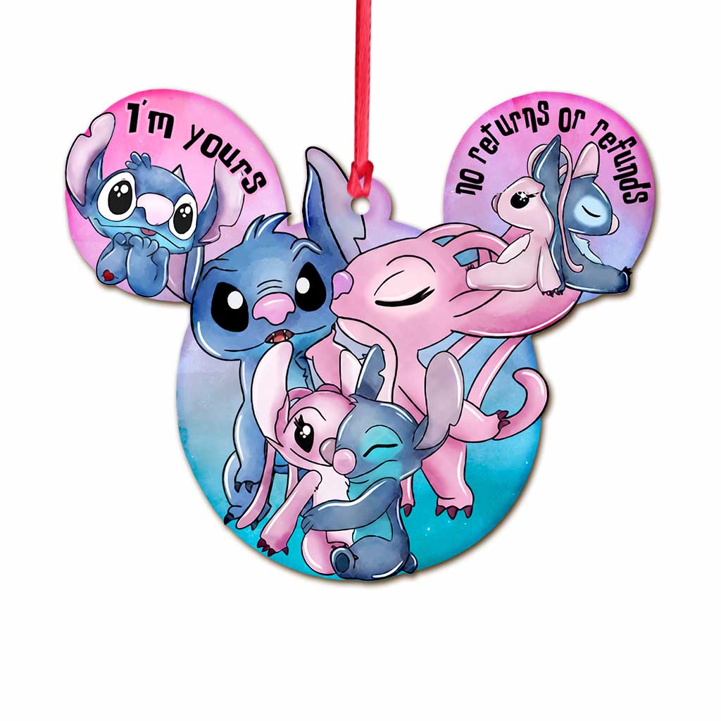 I'm Yours No Returns Or Refunds - Personalized Christmas Ohana Ornament (Printed On Both Sides)