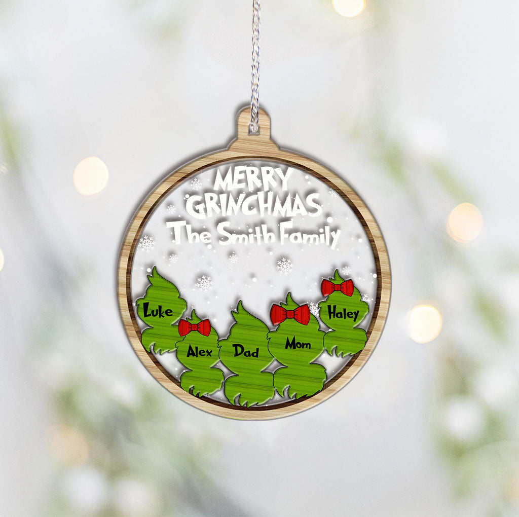 Merry Grinchmas - Personalized Stole Christmas Layers Mix Ornament