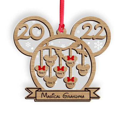 Magical Grandma - Personalized Christmas Layers Mix Ornament