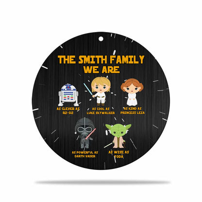 We Are The Force - Personalized Christmas Round Aluminium Ornament (Printed On Both Sides)