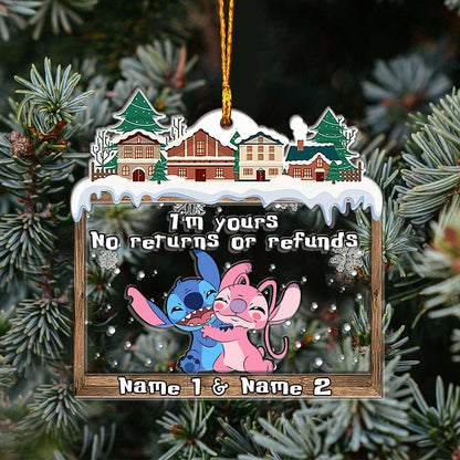 Love Ohana - Personalized Christmas Ohana Layers Mix Ornament