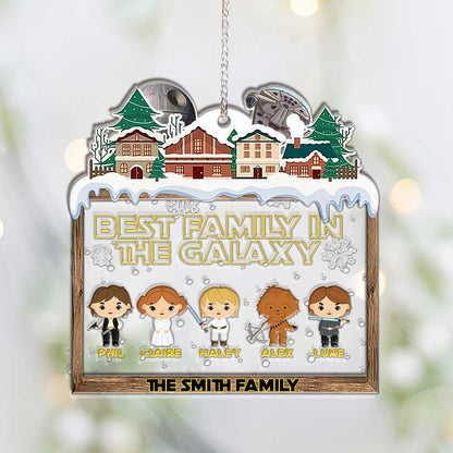 Best Family In The Galaxy - Personalized Christmas The Force Layers Mix Ornament