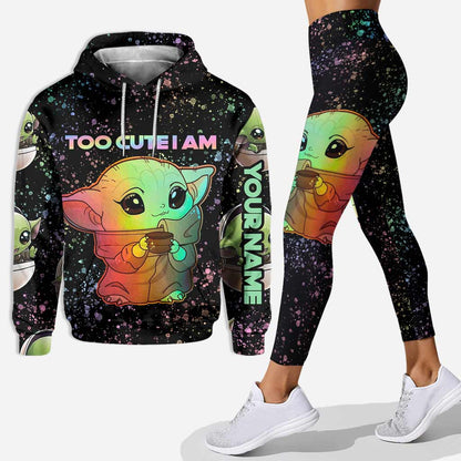 Too Cute I Am - Personalized The Force Hoodie And Leggings