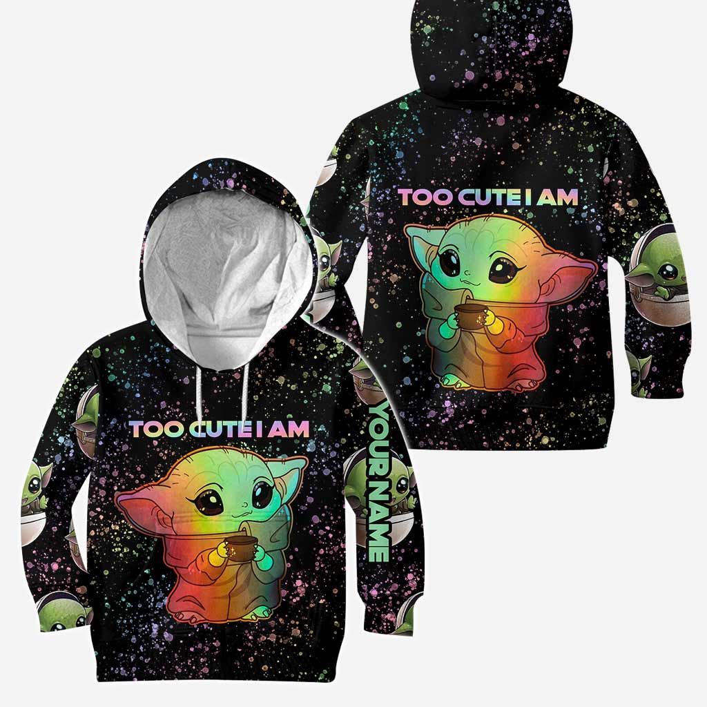 Too Cute I Am - Personalized The Force Hoodie And Leggings