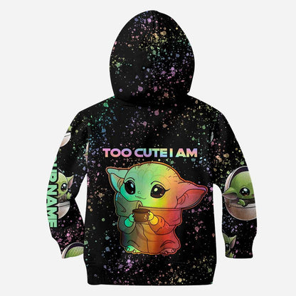 Too Cute I Am - Personalized The Force Hoodie And Leggings