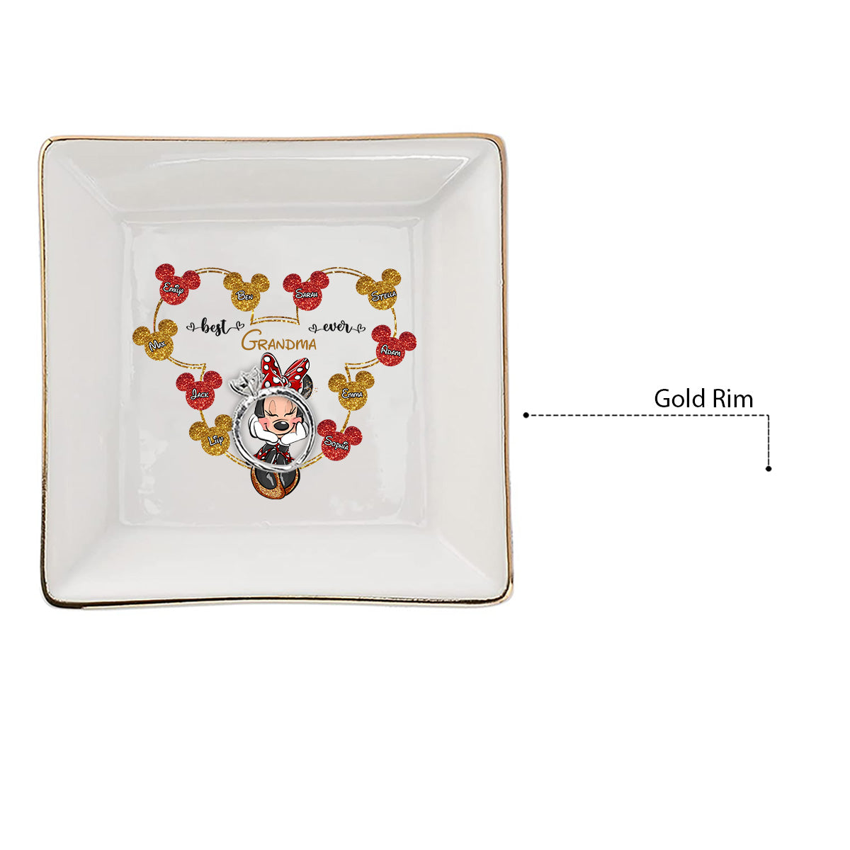 Best Grandma Ever - Personalized Mother's Day Grandma Jewelry Dish