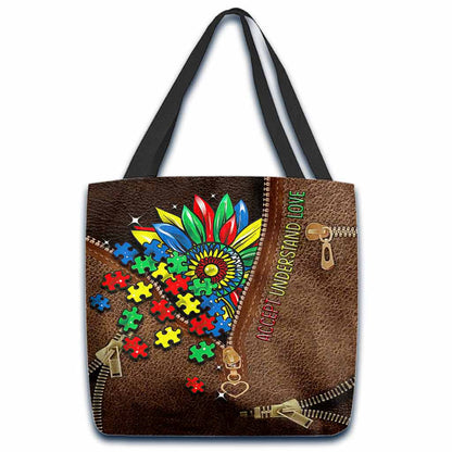 Accept Understand Love  - Autism Awareness  Tote Bag 062021