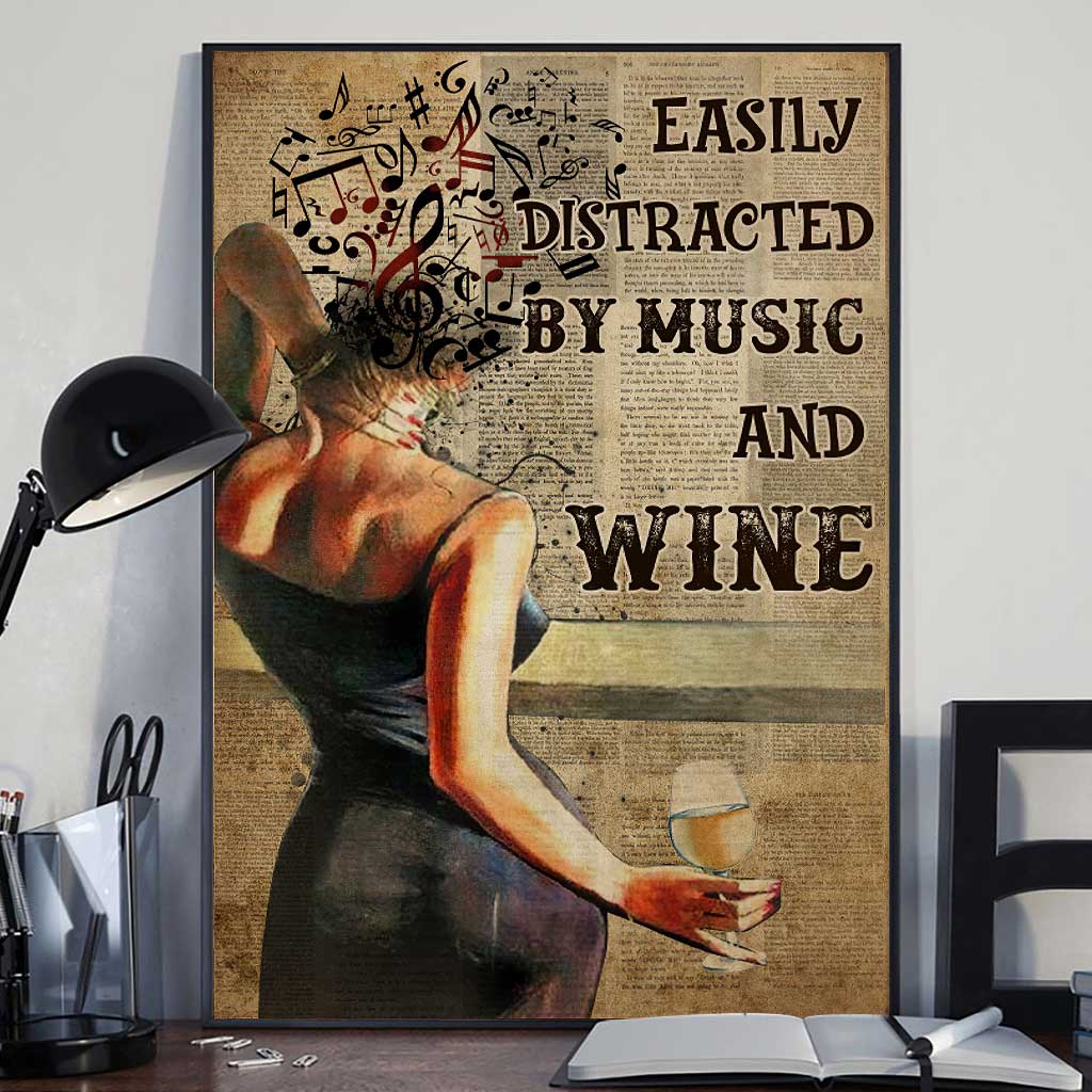 Easily Distracted  - Wine Poster 062021