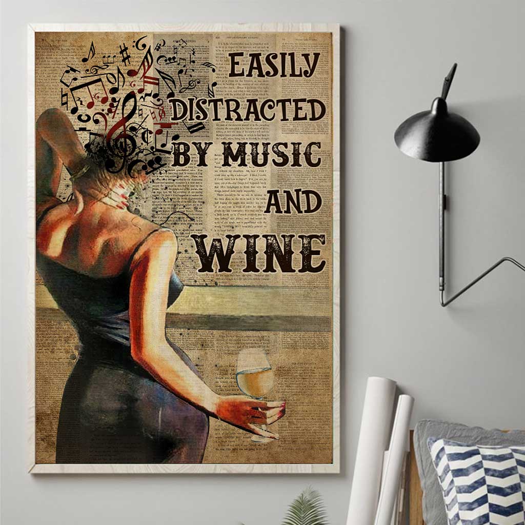 Easily Distracted  - Wine Poster 062021