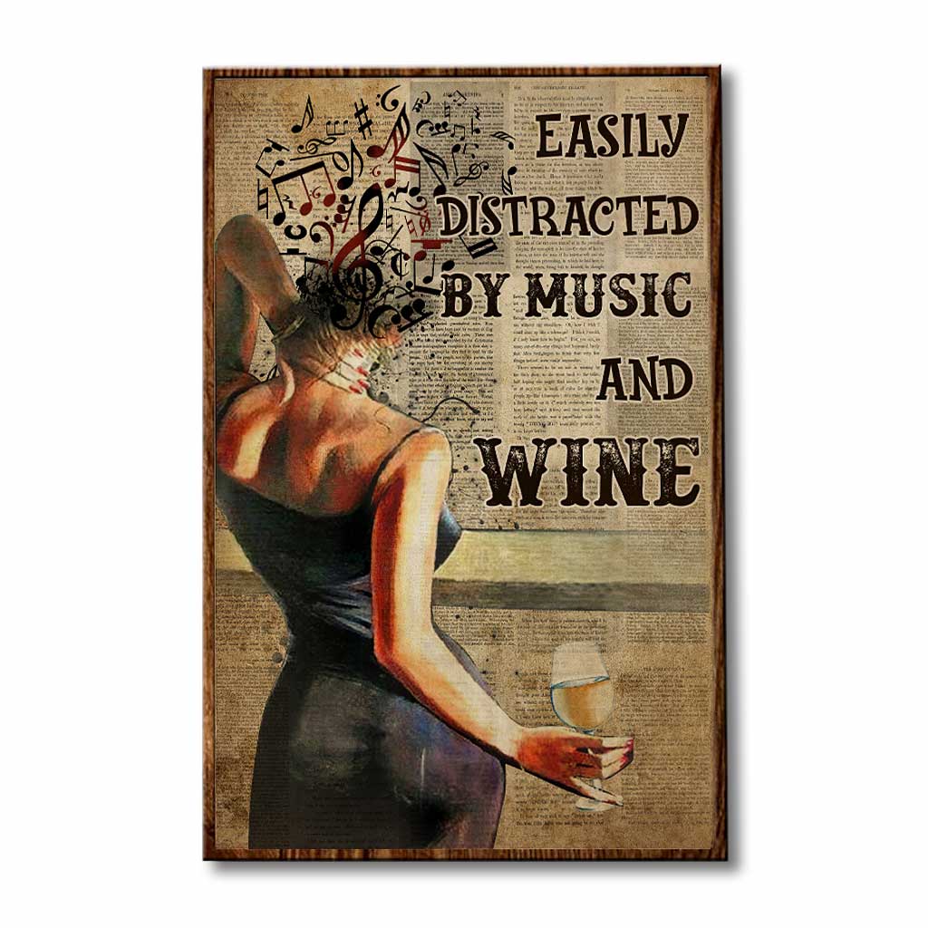 Easily Distracted  - Wine Poster 062021