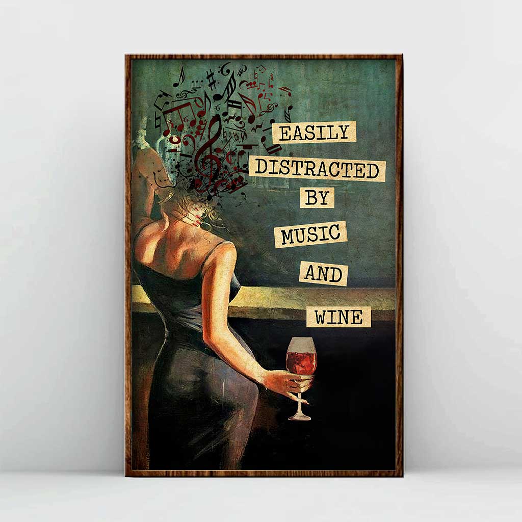 Easily Distracted  - Wine Poster 062021