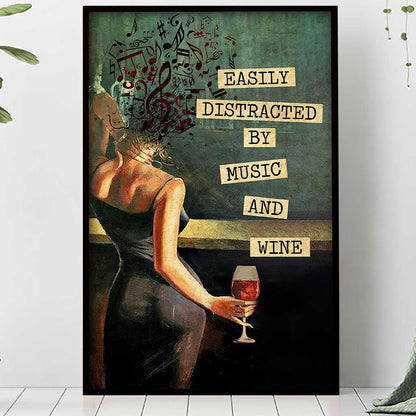 Easily Distracted  - Wine Poster 062021