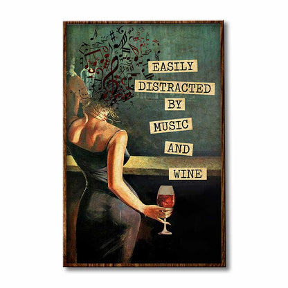 Easily Distracted  - Wine Poster 062021