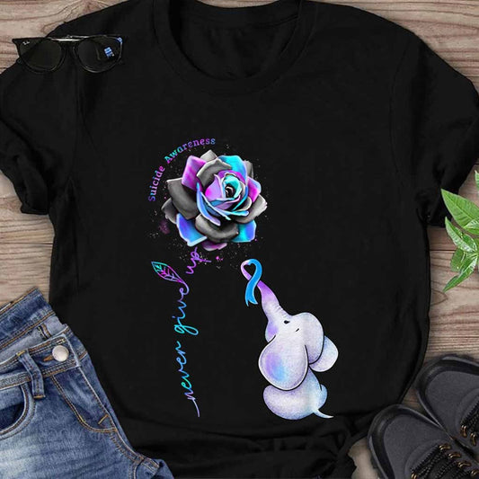 Never Give Up - Suicide Prevention T-shirt And Hoodie 062021