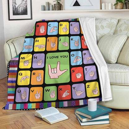 Love - American Sign Language (ASL) Blanket 062021