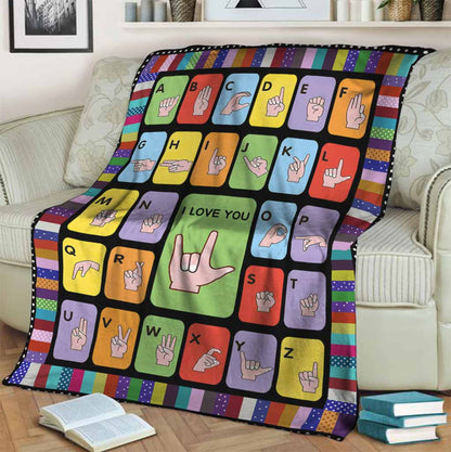 Love - American Sign Language (ASL) Blanket 062021