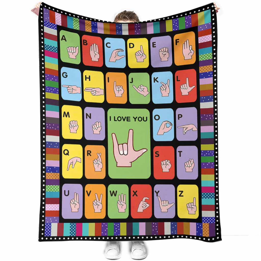 Love - American Sign Language (ASL) Blanket 062021