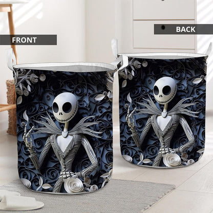 Hello Darkness Nightmare Laundry Basket With 3D Effect Pattern