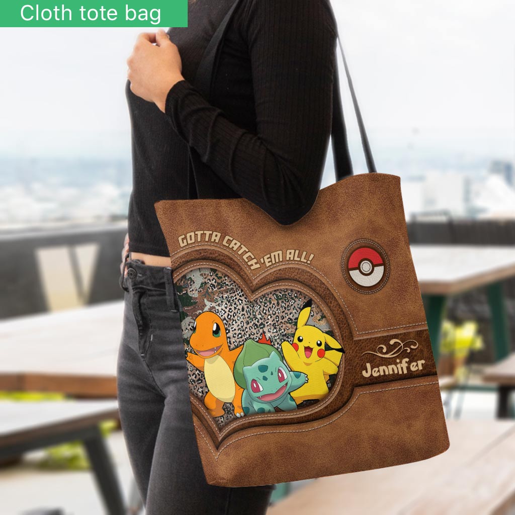 Catch Them All - Personalized Monster Trainer Tote Bag