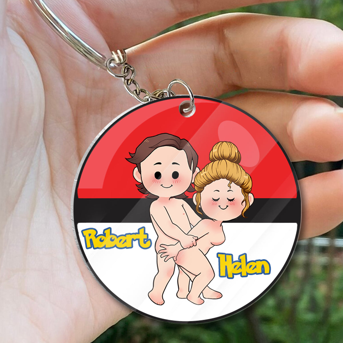 I Love You - Personalized Monster Trainer Transparent Keychain