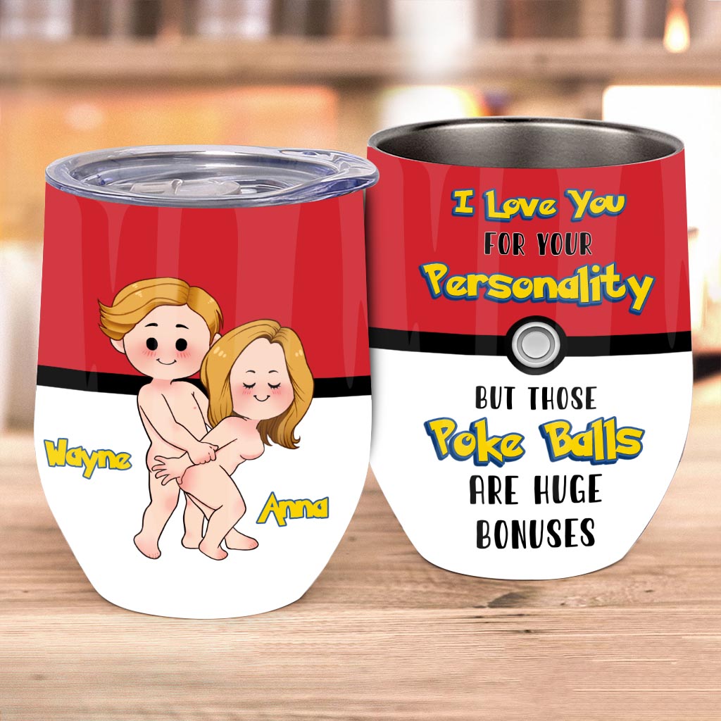 I Love You - Personalized Monster Trainer Wine Tumbler