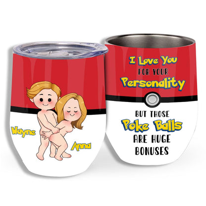 I Love You - Personalized Monster Trainer Wine Tumbler