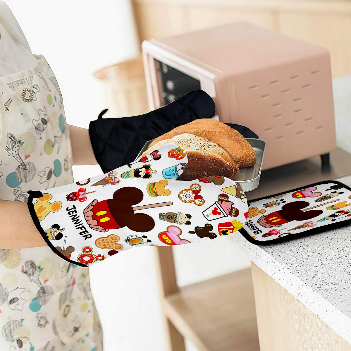 Magical Kitchen - Personalized Baking Oven Mitts & Pot Holder Set