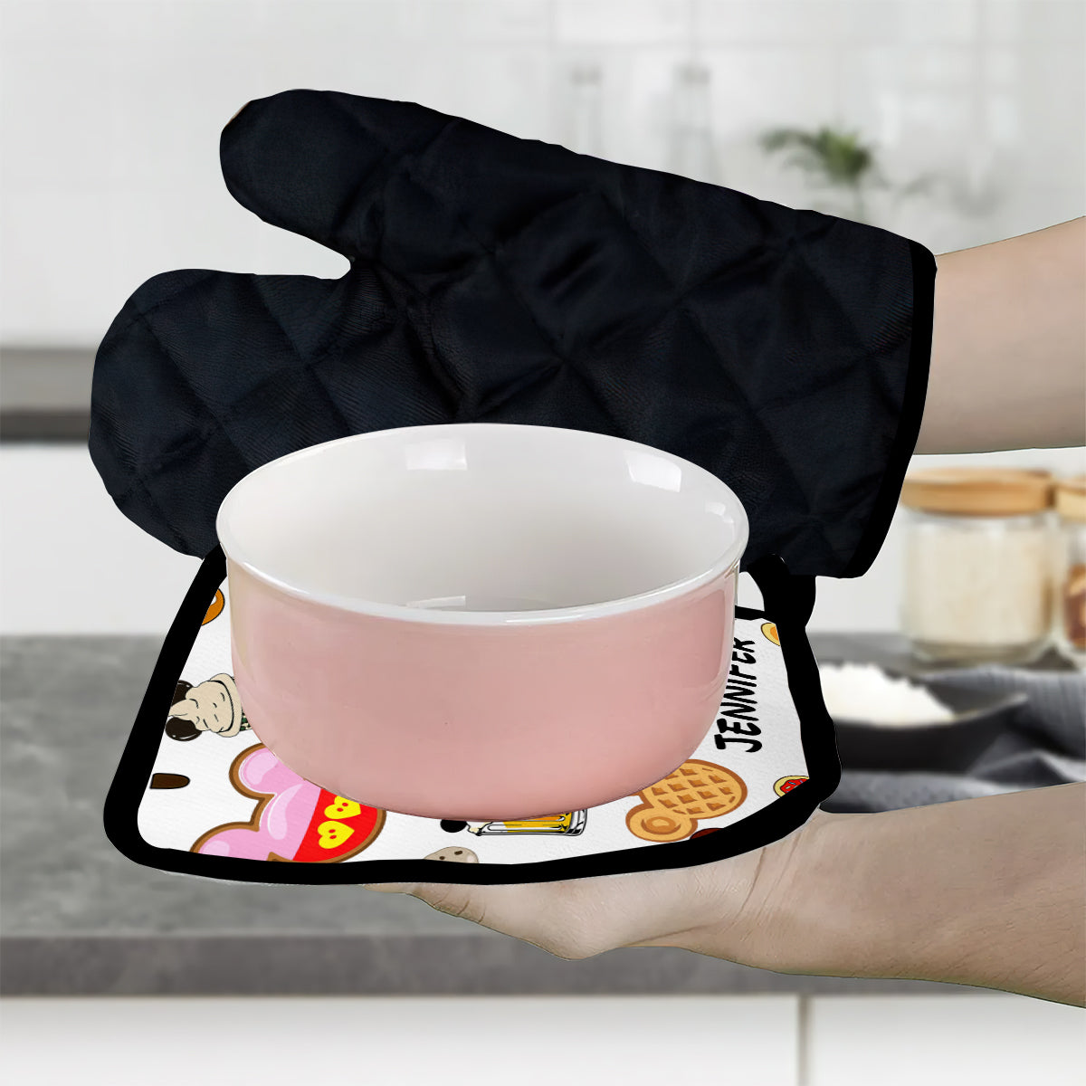 Magical Kitchen - Personalized Baking Oven Mitts & Pot Holder Set